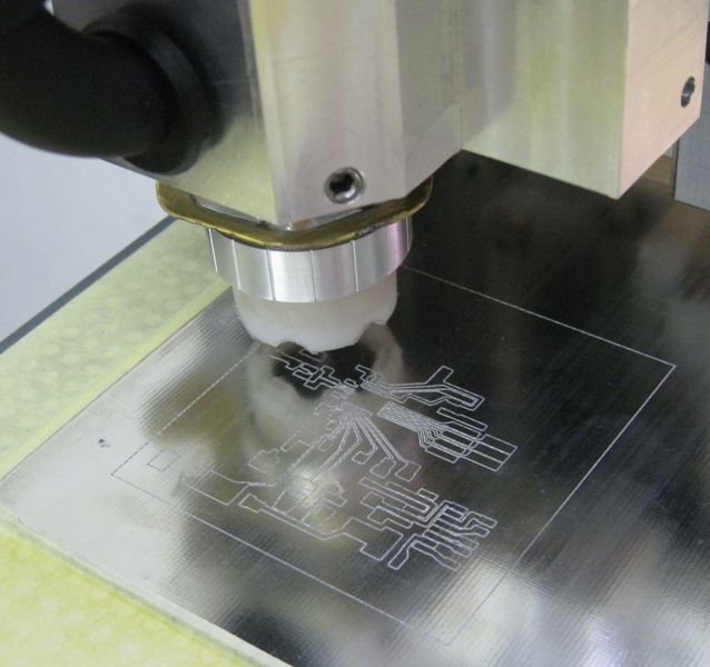 PCB Being Engraved PCB Being Engraved